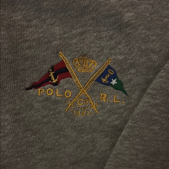Polo Ralph Lauren Gray Collared Sweatshirt Men's XL - Picture 3 of 3